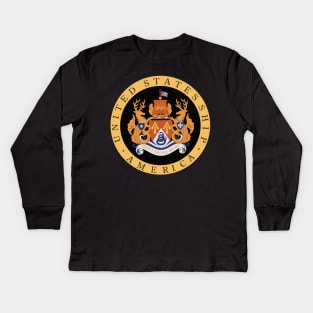 USS America (CV-66) wo Txt Kids Long Sleeve T-Shirt